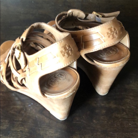 Tory Burch Braided Leather Wedges sz 8.5 - Picture 6 of 7